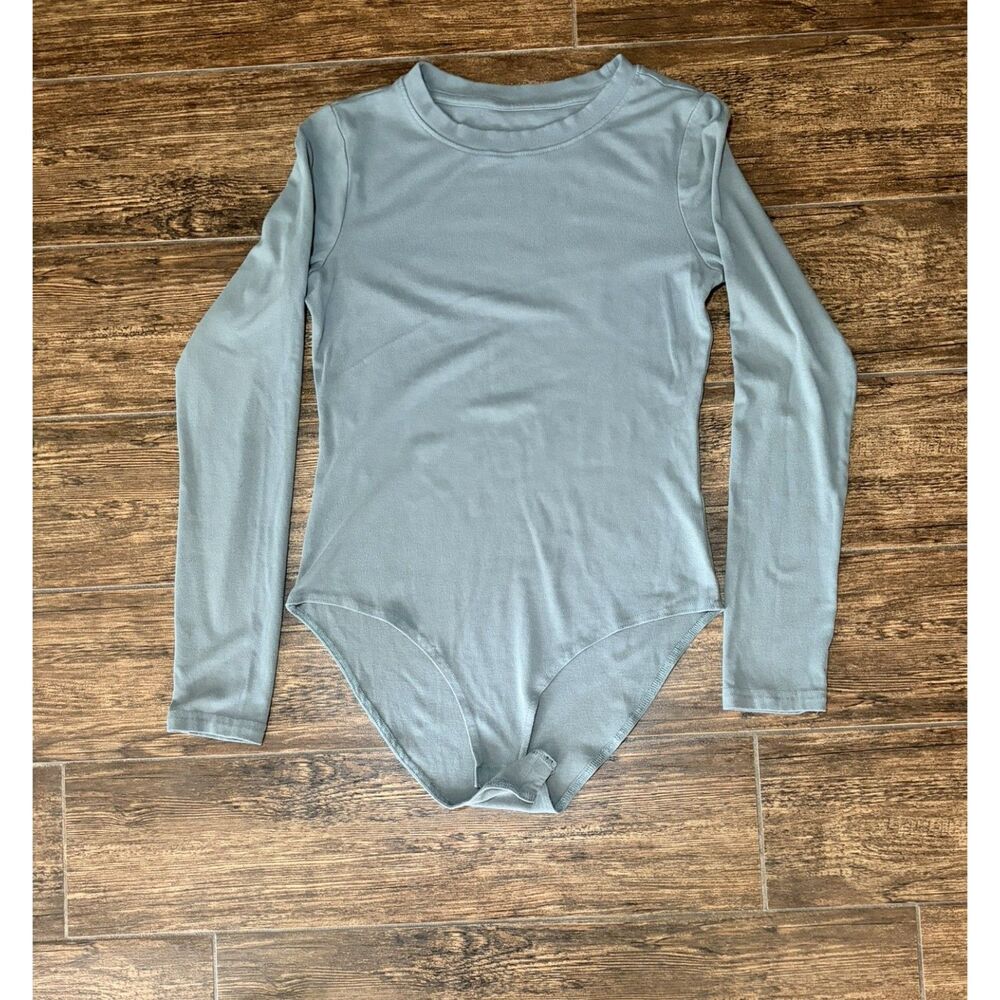 Dusty Blue Long Sleeve Bodysuit - M